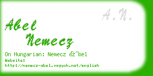 abel nemecz business card